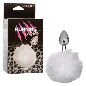 Running Wild White Bunny Tail Anal Plug