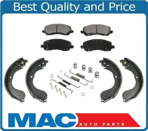 07-16 Compass With Rear Drum Brakes F Disc Pads Rear Brake Shoes Springs Kit 3pc