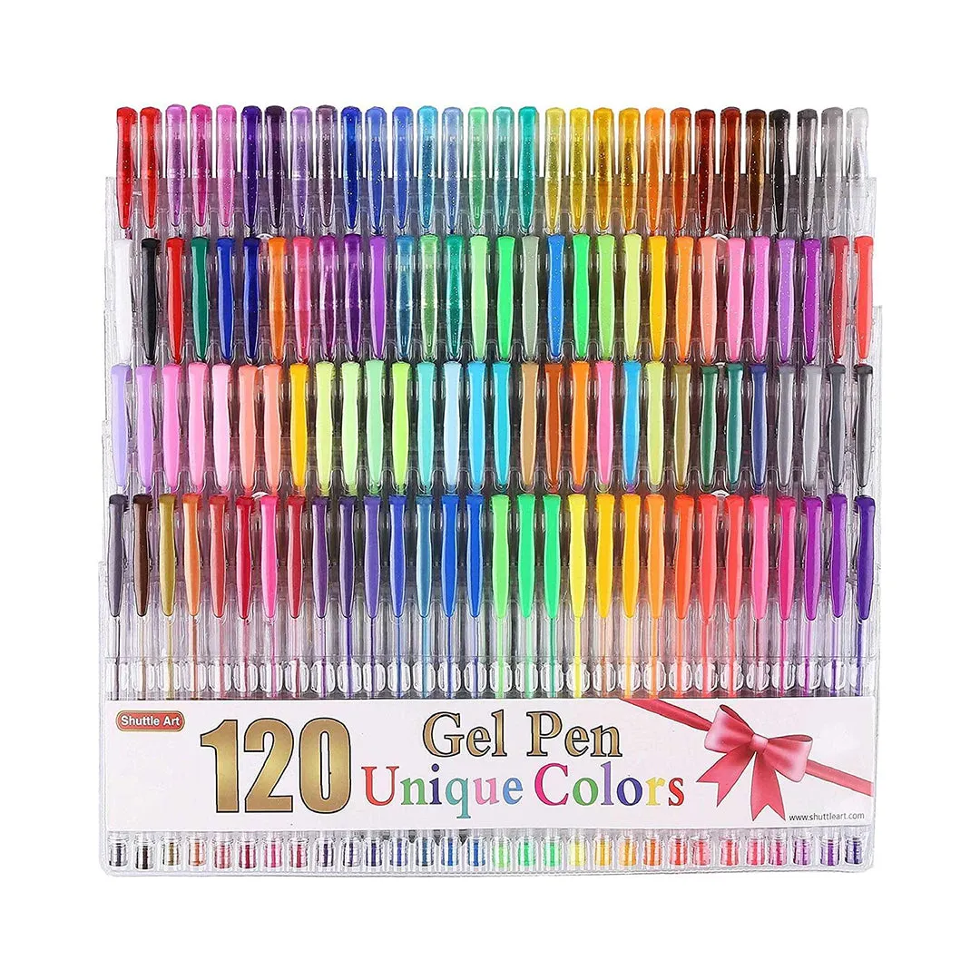 120 Unique Color Gel Pens Perfect for Adult Coloring