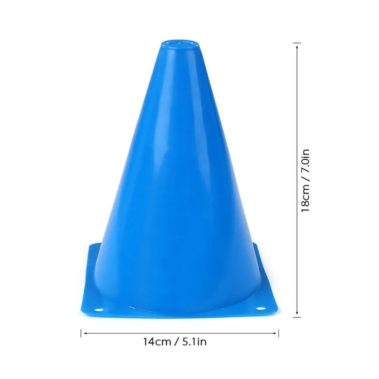 2 PCS Football Obstacle Sign Tube Thickening Road Block Cone without Hole, Size: 18 x 14cm(Red)