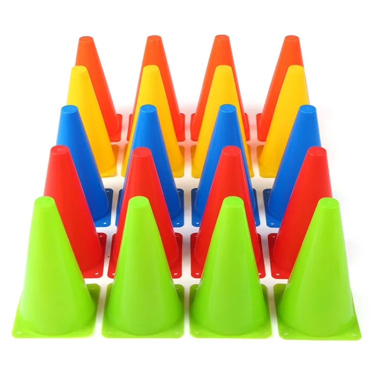 2 PCS Football Obstacle Sign Tube Thickening Road Block Cone without Hole, Size: 18 x 14cm(Red)