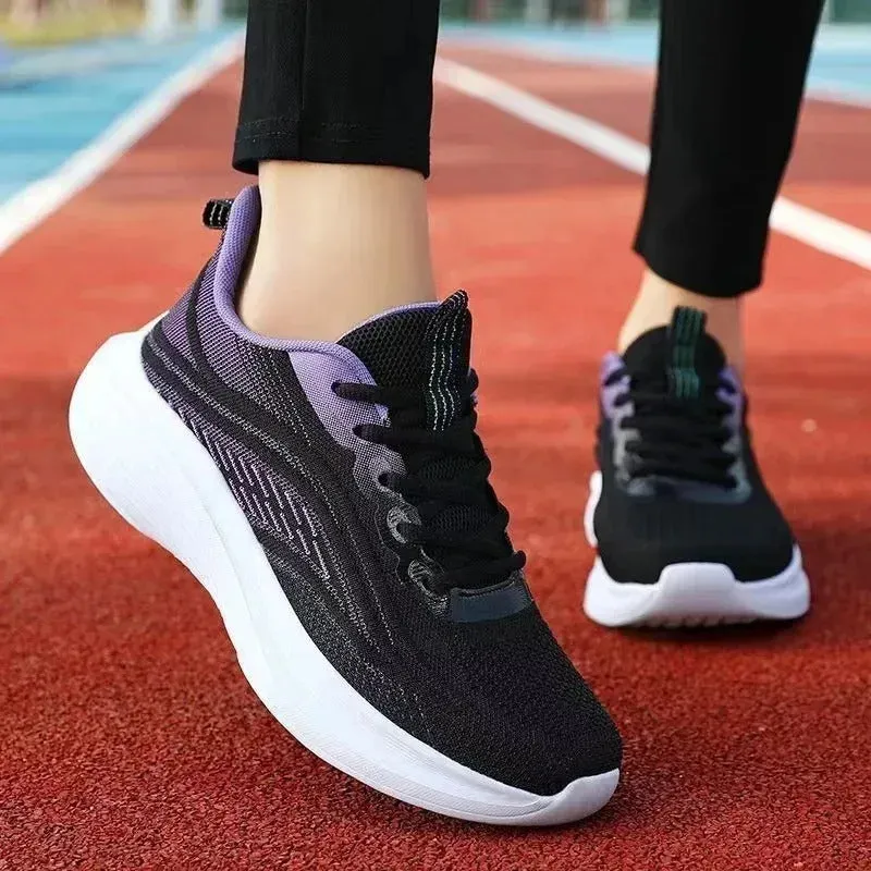 2025 Spring New Ultra-light Running Shoes Sports Women's Shoes Mesh Non-slip Breathable Soft-soled Lightweight Casual Shoes