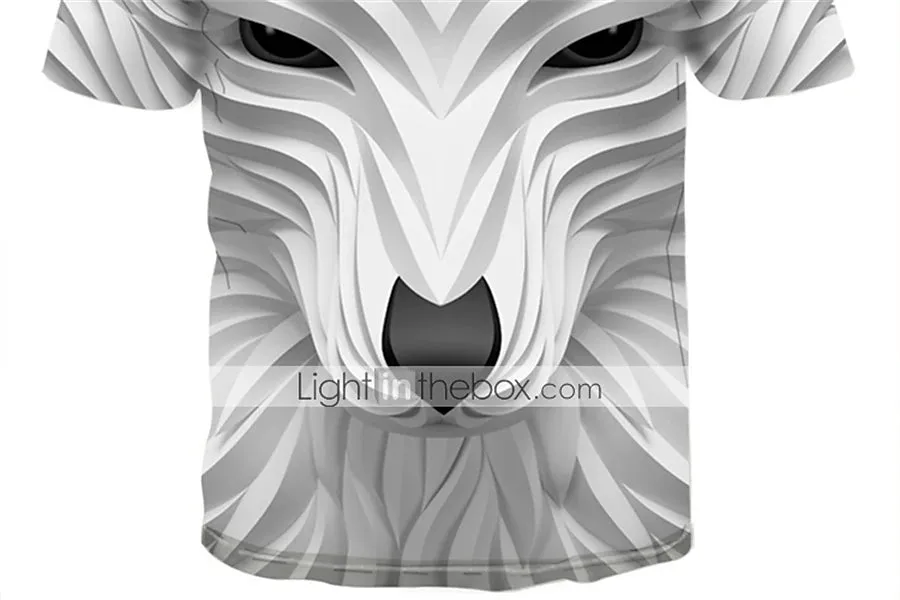 3D Animal Graphic Men's Summer T-Shirt Set