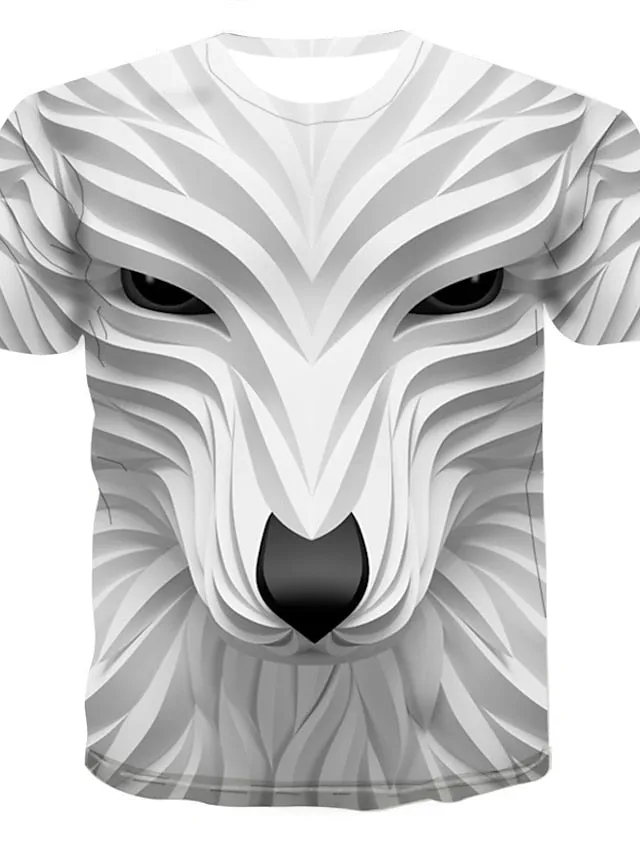 3D Animal Graphic Men's Summer T-Shirt Set