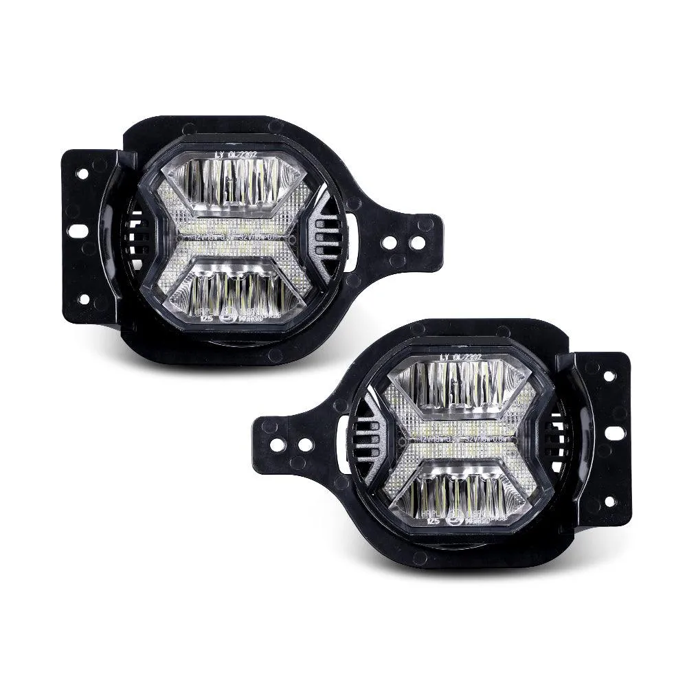 4 Inch LED Fog Lights with White DRL for Jeep Wrangler JL 2018-2021