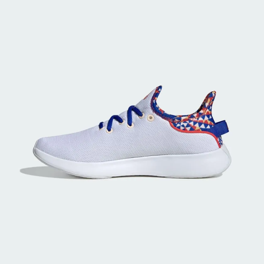 Adidas Women's Lifestyle "Cloudform Pure" Sneakers - Cloud White / Bliss Orange / Bright Red