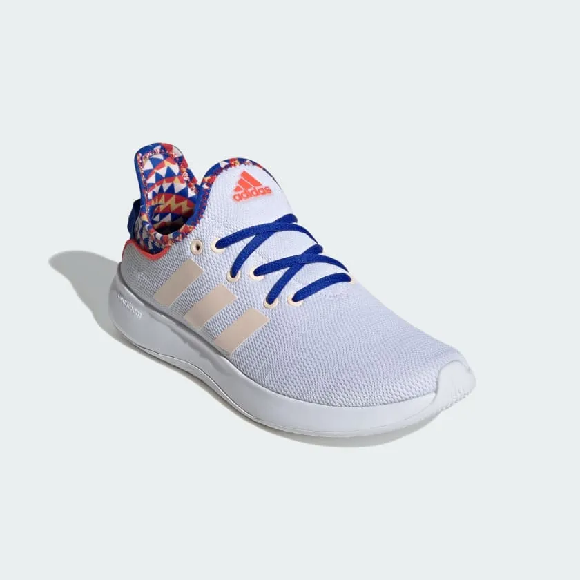 Adidas Women's Lifestyle "Cloudform Pure" Sneakers - Cloud White / Bliss Orange / Bright Red