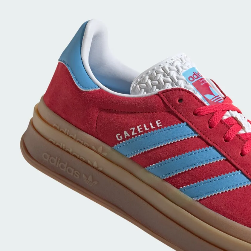 Adidas Women's "Gazelle Bold" Sneakers - Active Pink / Semi Blue Burst / Cloud White (*Excluded from Free Shipping)