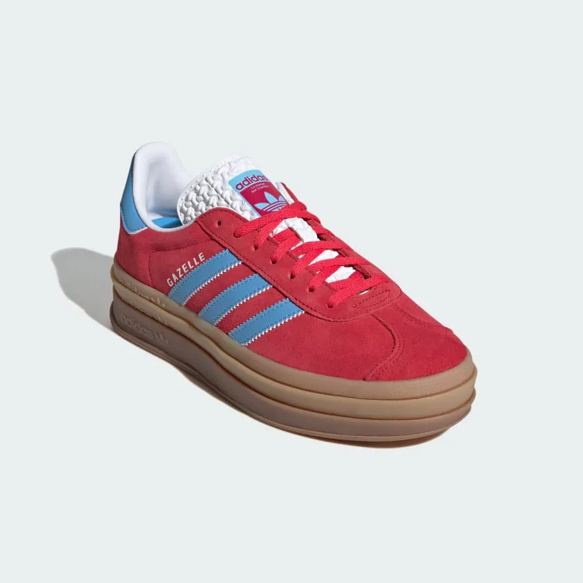 Adidas Women's "Gazelle Bold" Sneakers - Active Pink / Semi Blue Burst / Cloud White (*Excluded from Free Shipping)