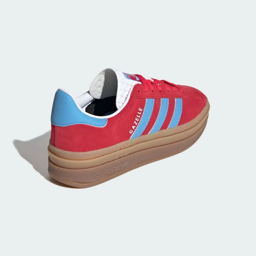 Adidas Women's "Gazelle Bold" Sneakers - Active Pink / Semi Blue Burst / Cloud White (*Excluded from Free Shipping)