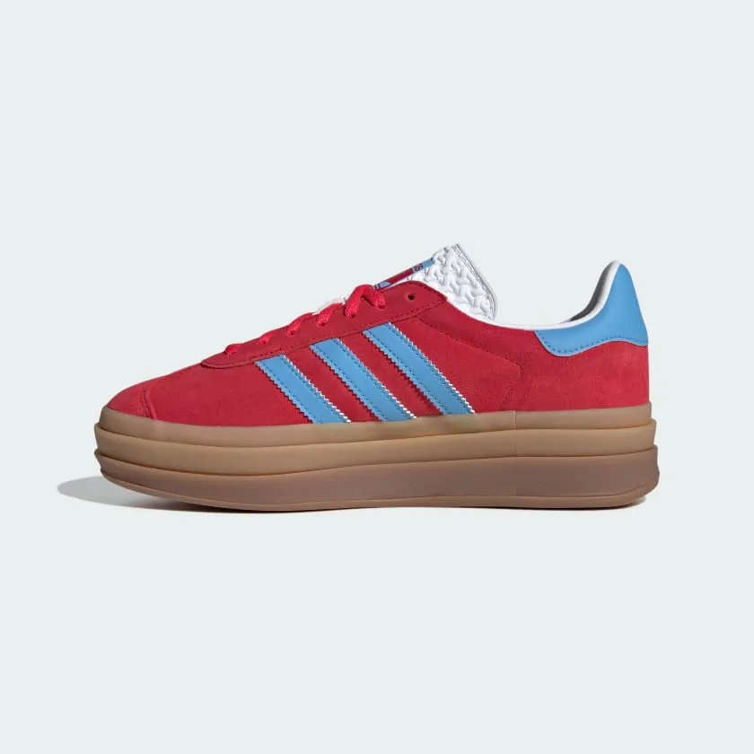 Adidas Women's "Gazelle Bold" Sneakers - Active Pink / Semi Blue Burst / Cloud White (*Excluded from Free Shipping)