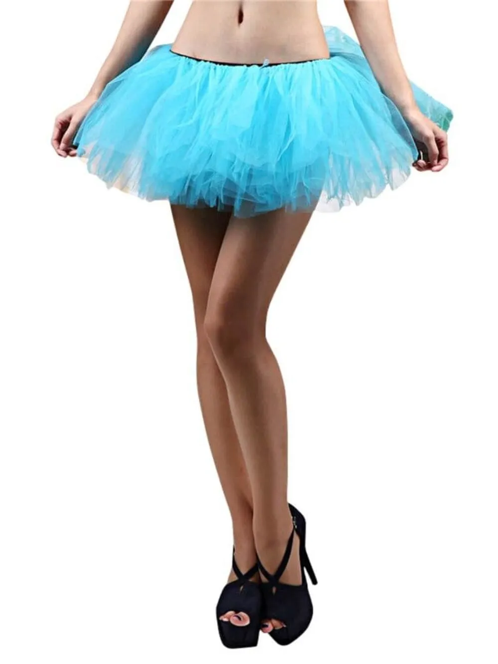 Adult Size Women's 5 Layer Tutu Skirt for Running, Dress-Up, Dance, Costumes