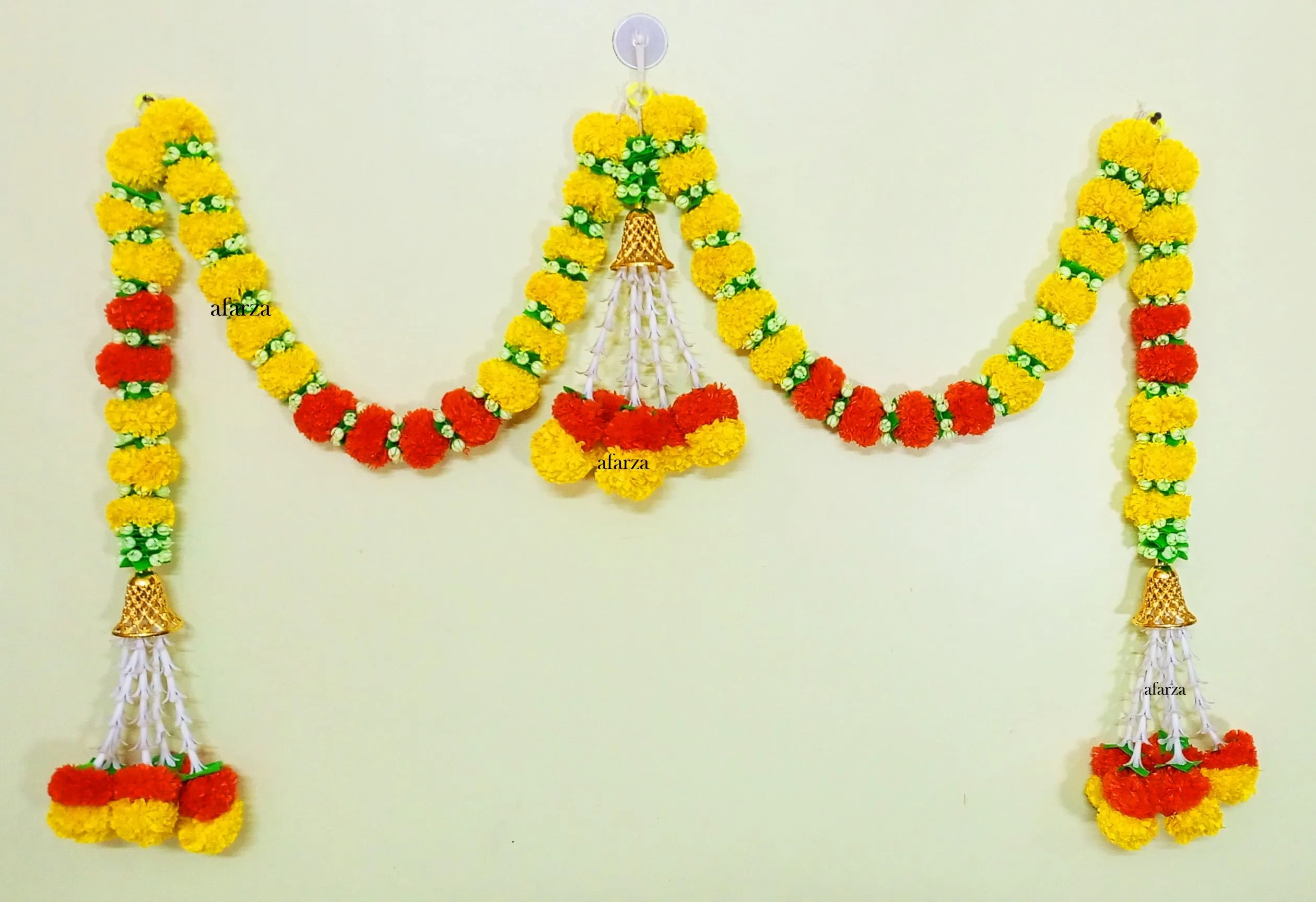 AFARZA; CHOICE GOOD FEEL GOOD Door Hanging Toran Latest Garlands Main Entrance Artificial Marigold Flower Home Decoration Bandarwal Traditional Diwali Handmade, 106.7 CM