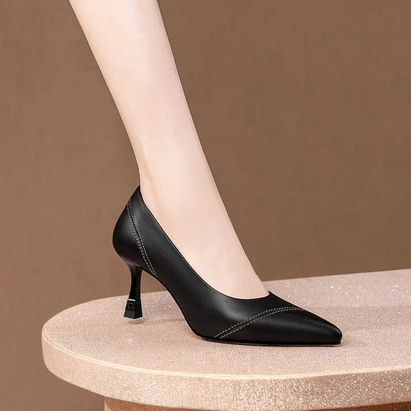 AlliLuxe Classic Elegant Heel Shoes