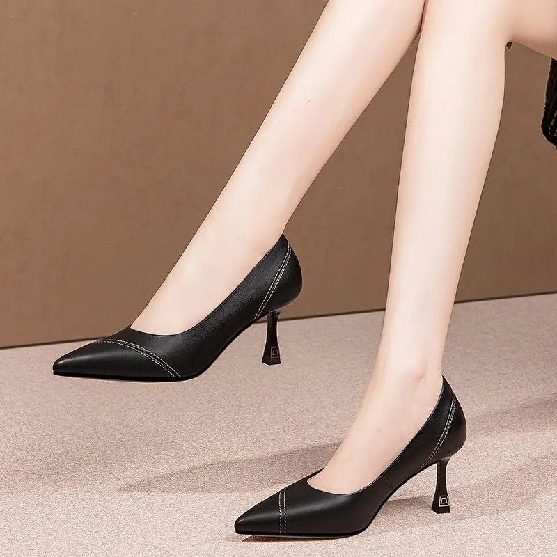 AlliLuxe Classic Elegant Heel Shoes