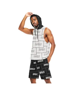 Am&Is Men's Sleeveless Vest And Shorts Set