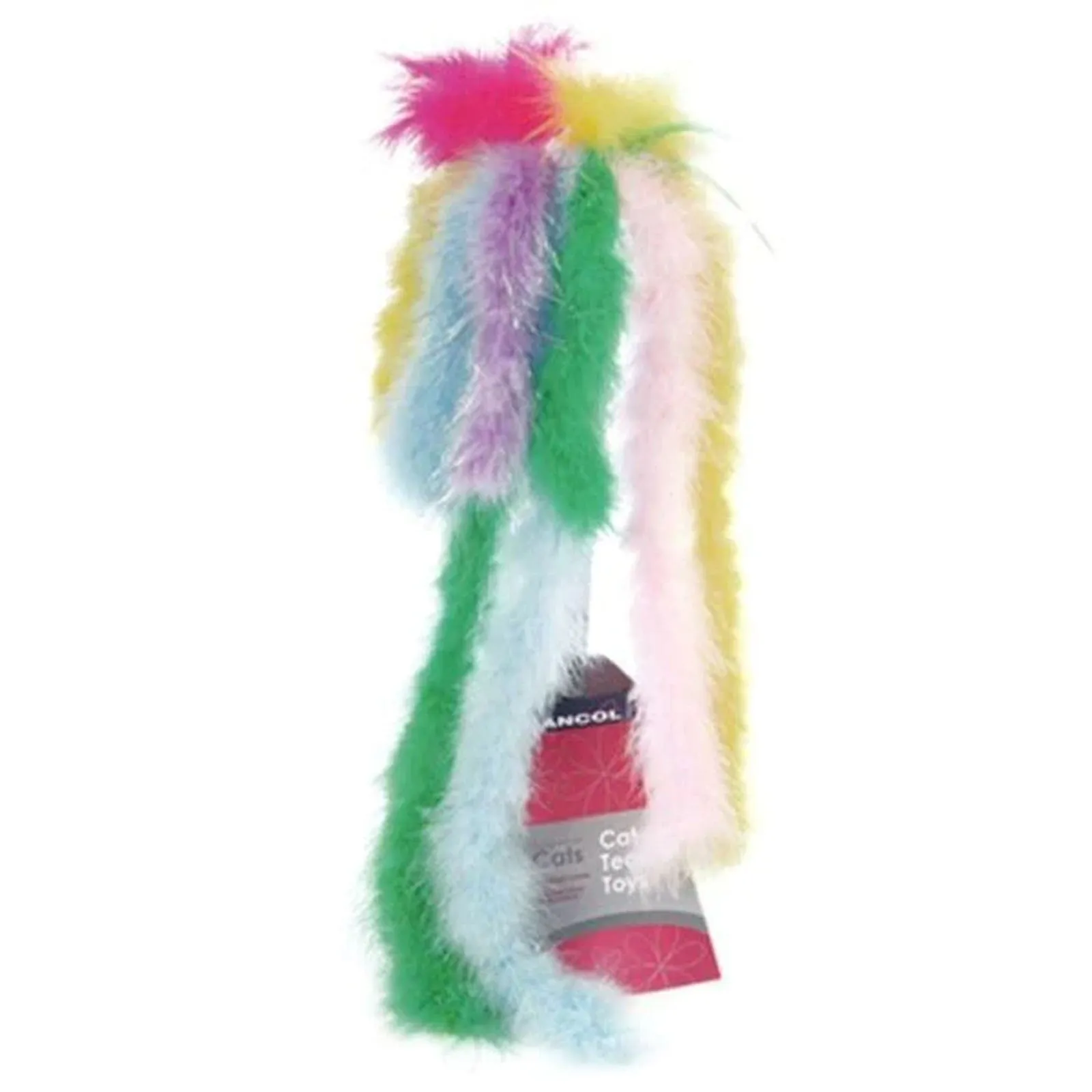 Ancol Cat Teaser Fluffy Feather Wand Toy