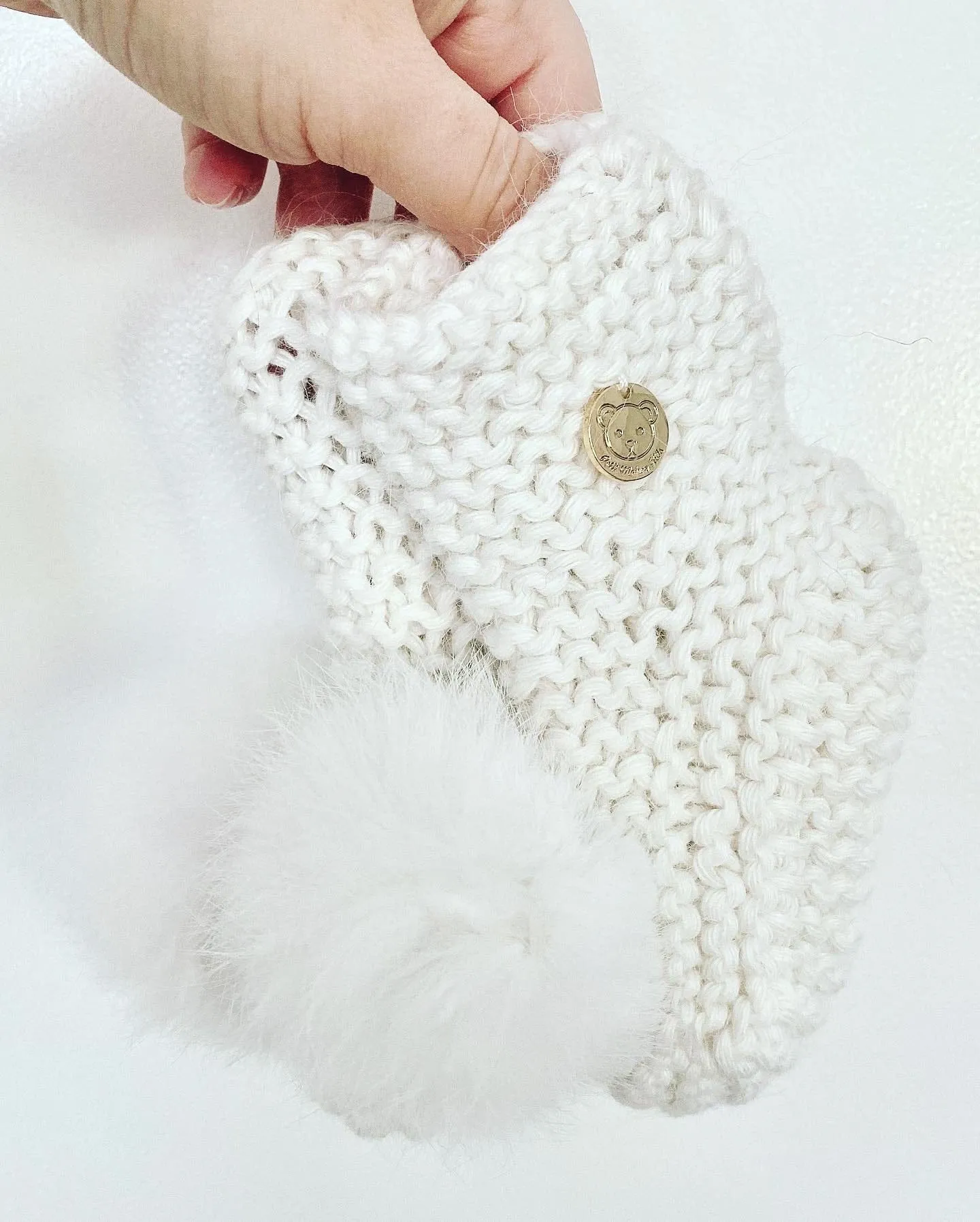 Angora Pom Pom Booties