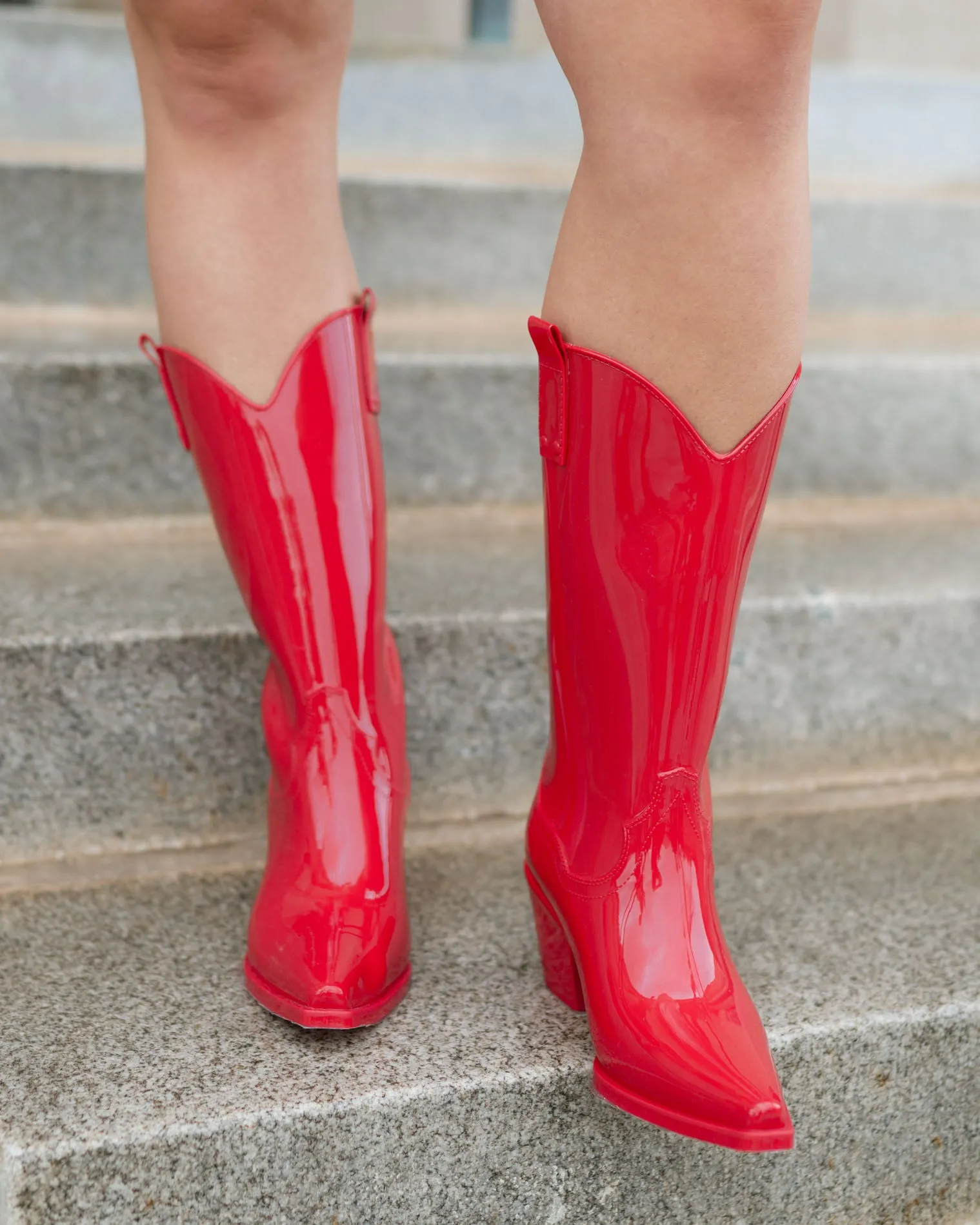 Annie Tall Rain Boots - Red