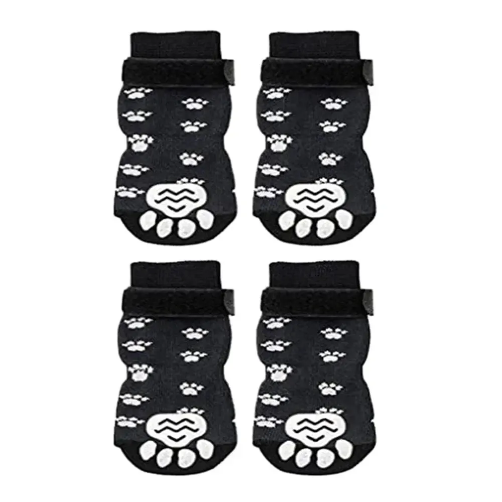 AnniePaw 4 Pcs Anti-Slip Dog Cat Socks - Paw Protectors