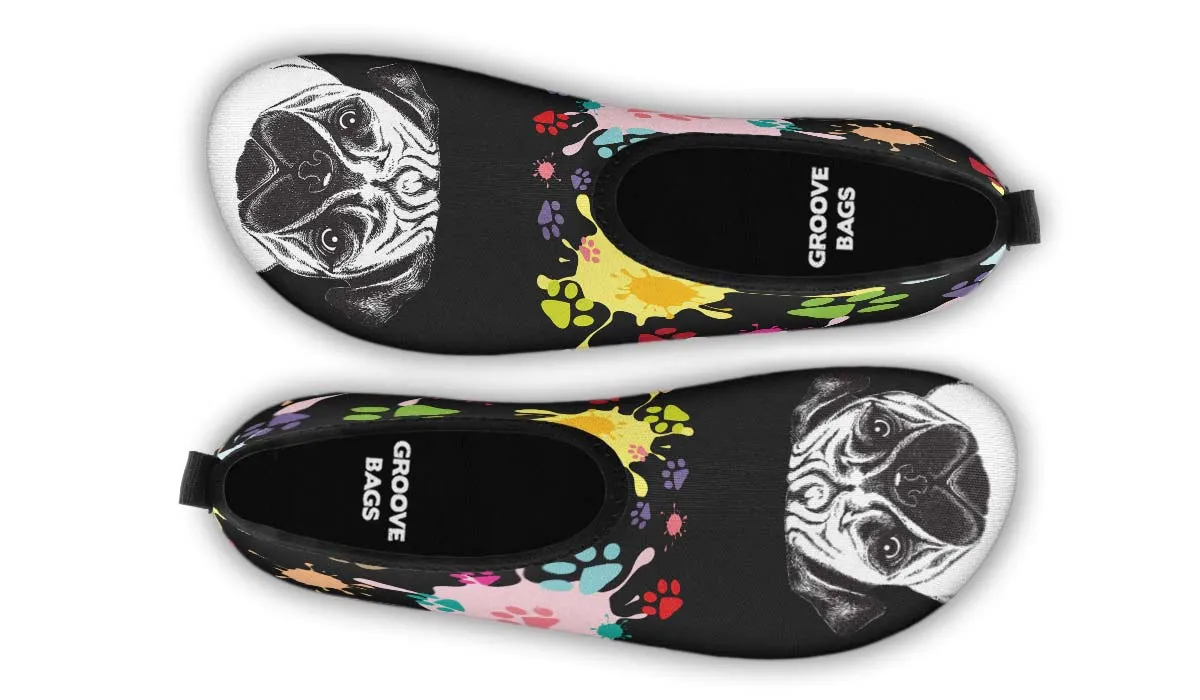 Artsy Pug Aqua Barefoot Shoes