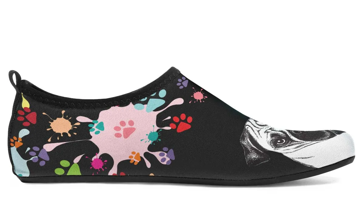 Artsy Pug Aqua Barefoot Shoes