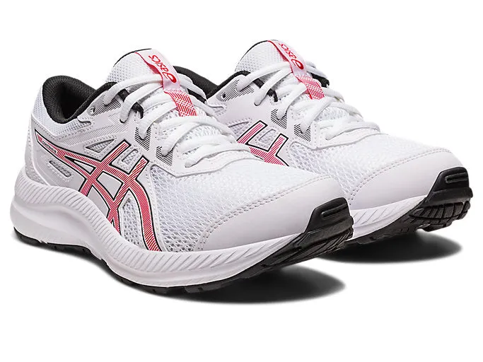 ASICS Contend 8 GS - Kids - White/Electric Red