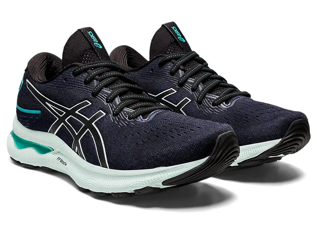 ASICS Gel Nimbus 24 - Womens - Black/Smoothing Sea