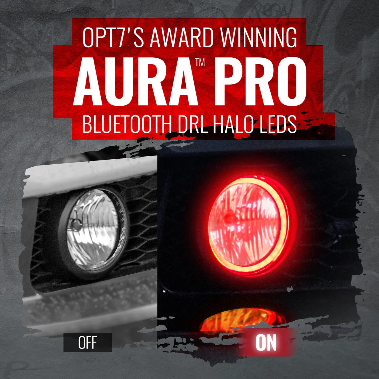 AURA PRO Bluetooth Day Time Running Light DRL Halo RGB for Ford Mustang 2005-2014 - Install Friendly