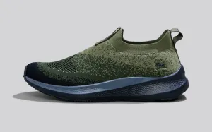 Blend Knit Slip Ons : Olive-Black