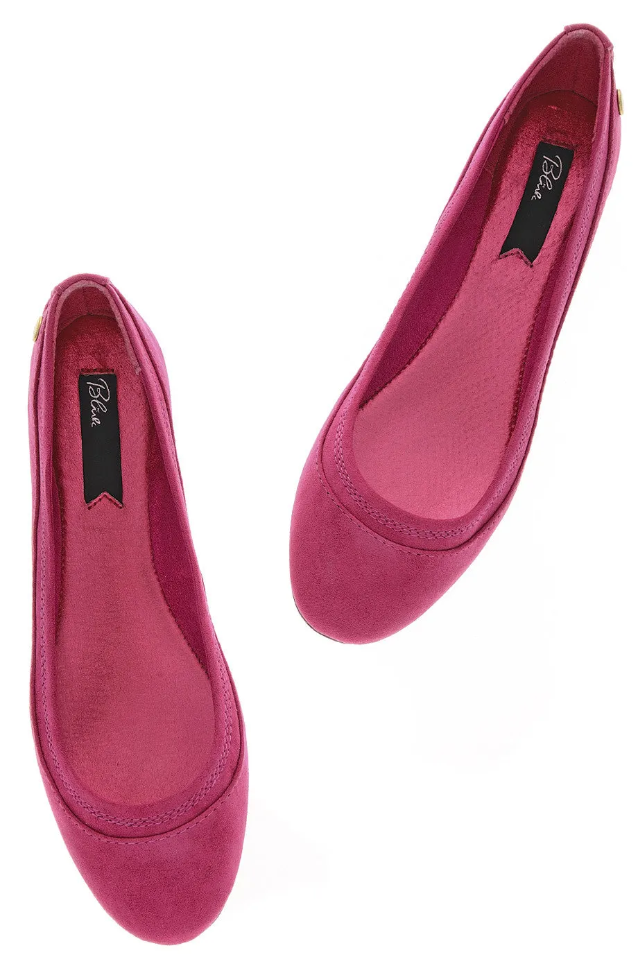 BLINK WINONAH Fuchsia Suede Ballerinas