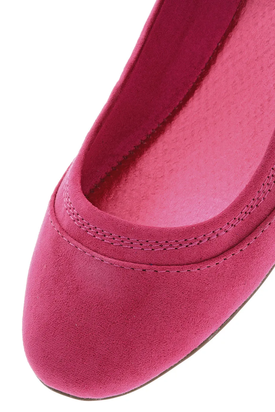 BLINK WINONAH Fuchsia Suede Ballerinas