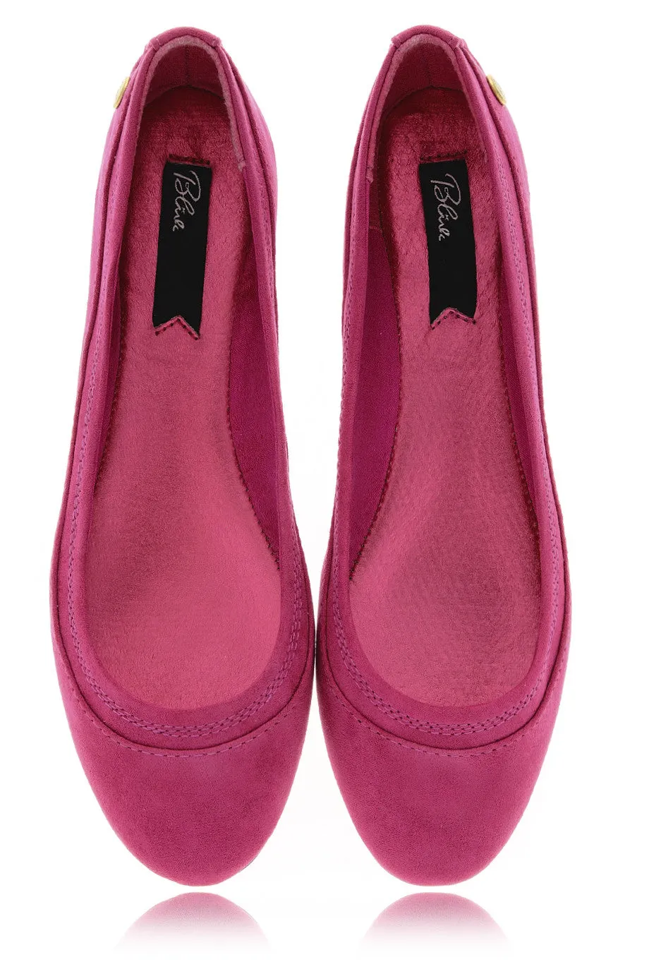 BLINK WINONAH Fuchsia Suede Ballerinas