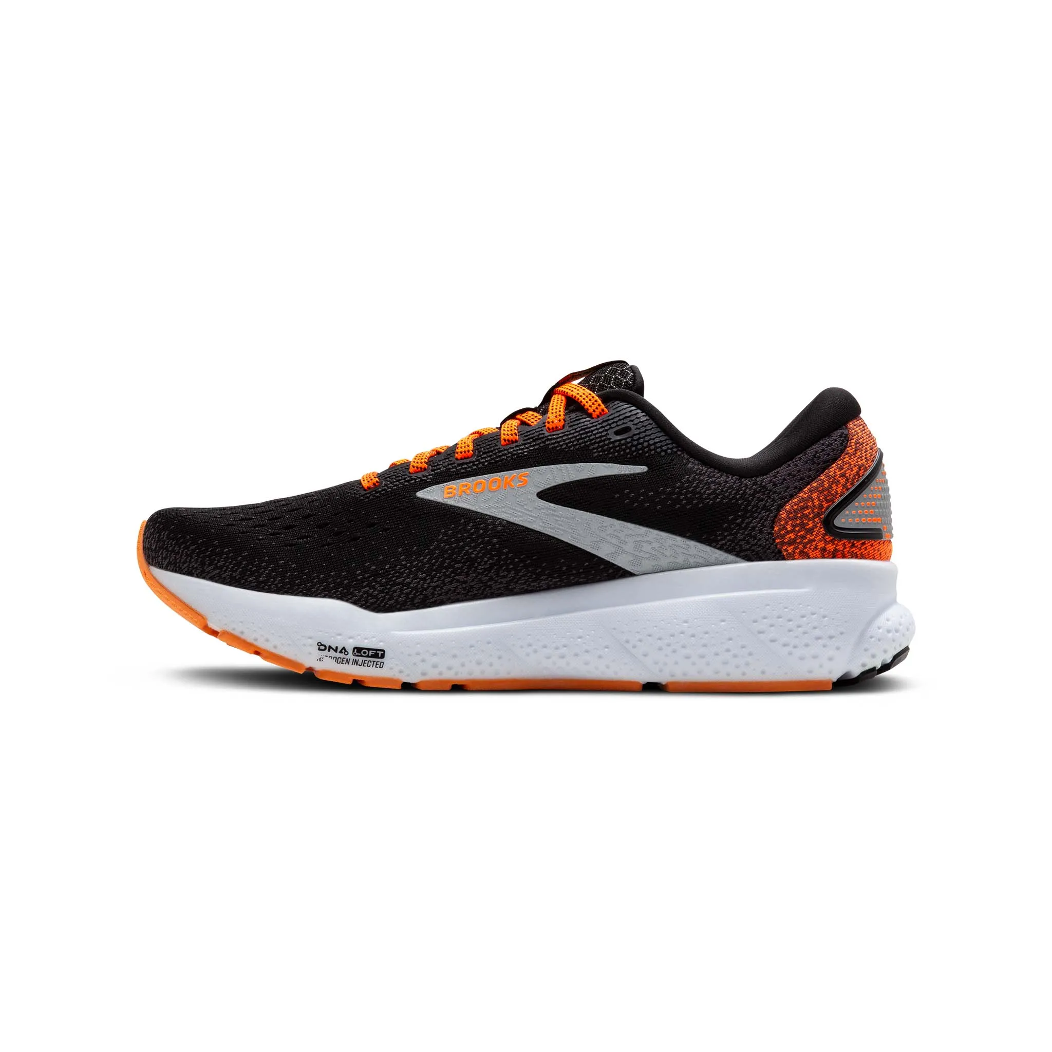 Brooks | Men's Ghost 16 Running Shoes - Black/Orange/White