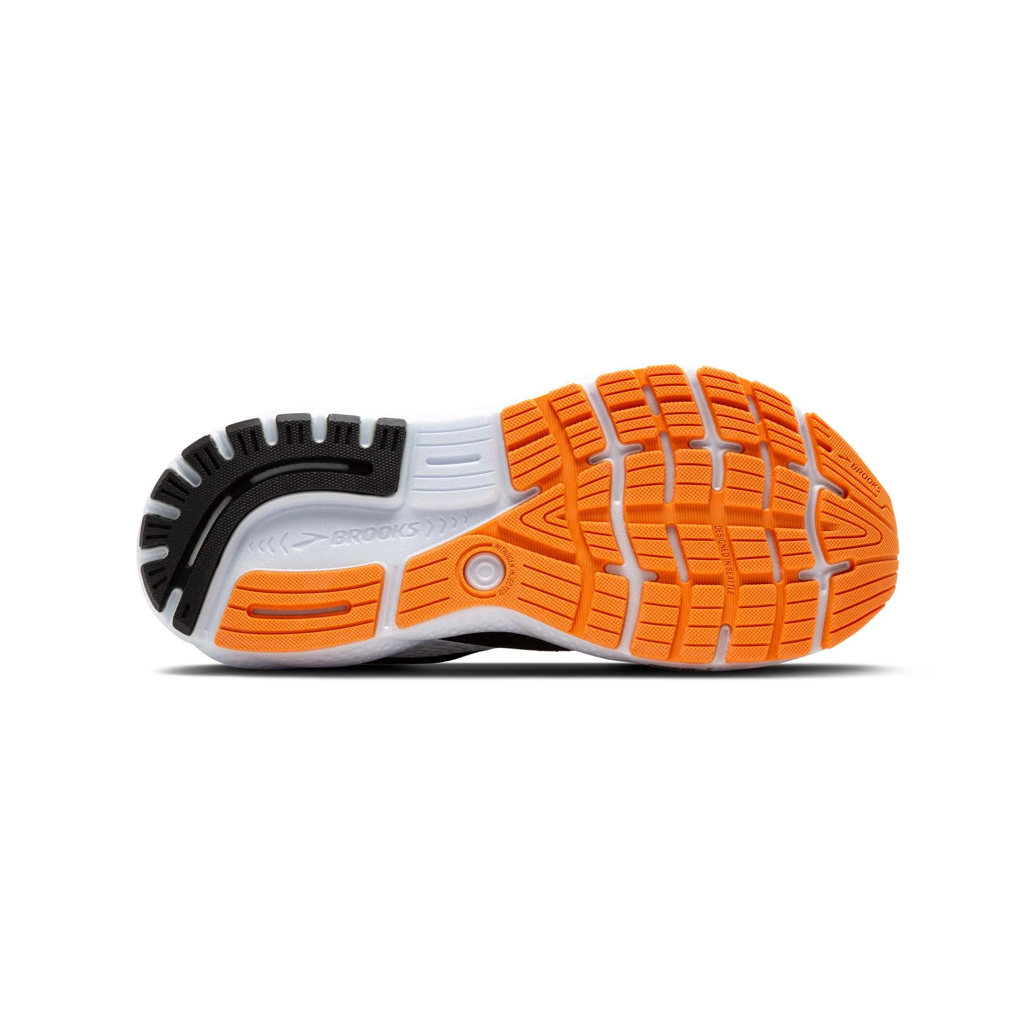 Brooks | Men's Ghost 16 Running Shoes - Black/Orange/White