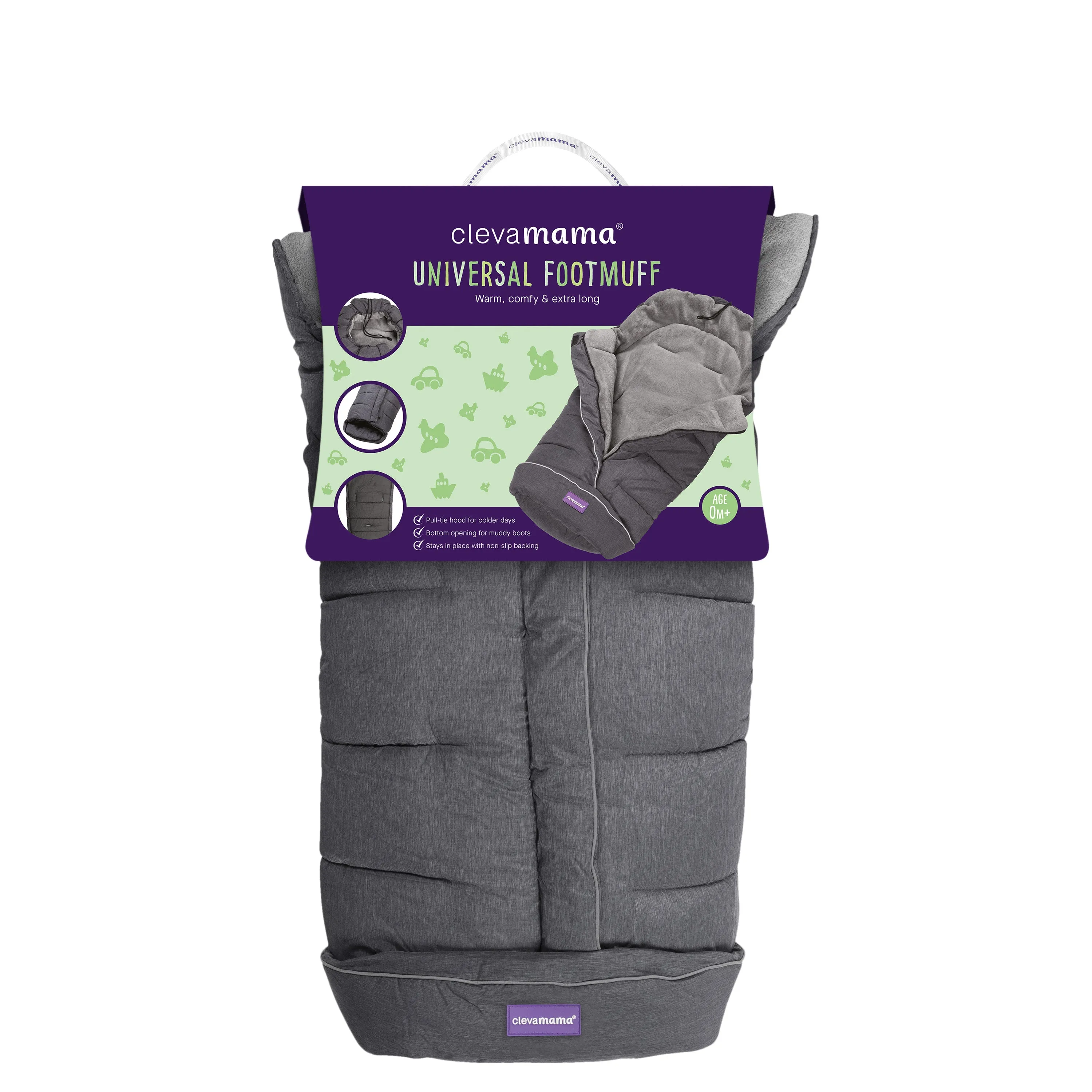 Clevamama Universal Footmuff Grey