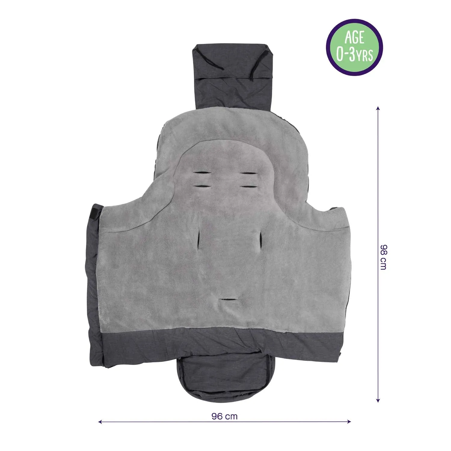 Clevamama Universal Footmuff Grey