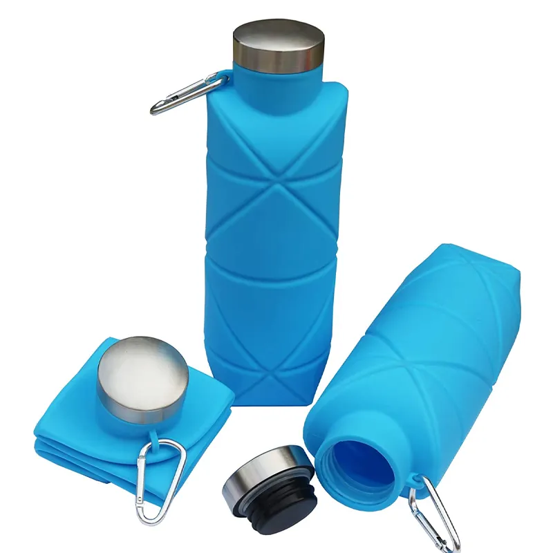 Collapsible Silicone Water Bottle 24oz