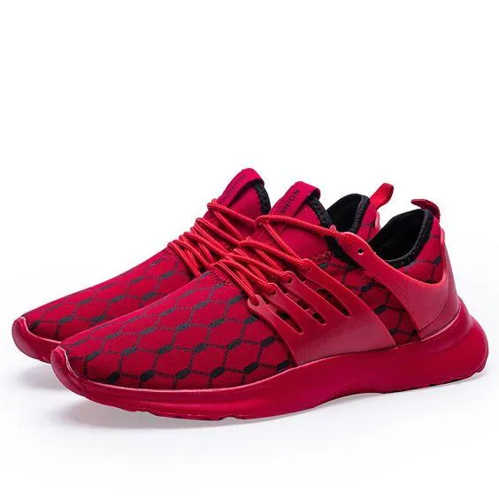 Color Block Mesh Breathable Running Shoes