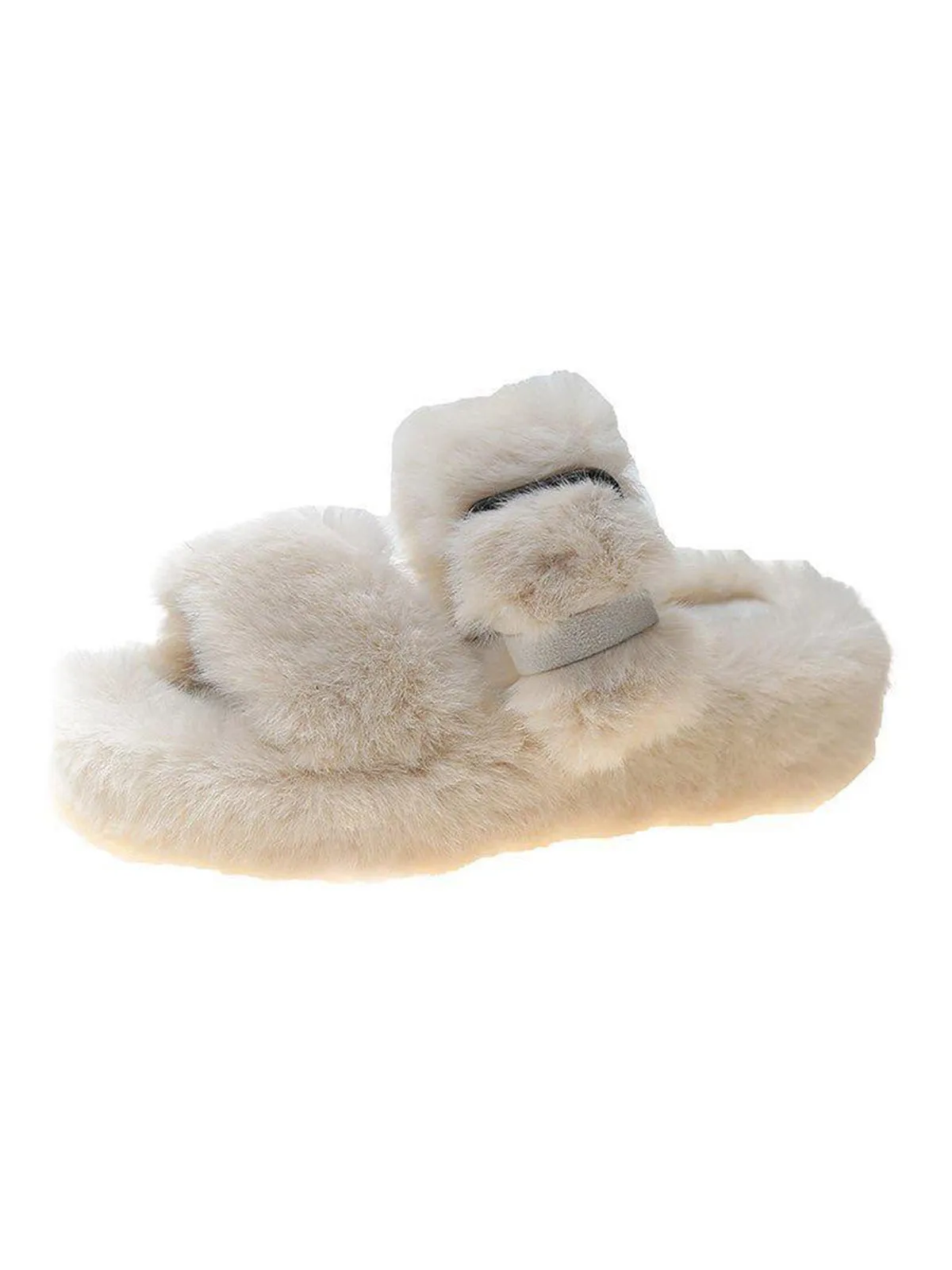 Comfy Fluffy Buckle Slippers 2021