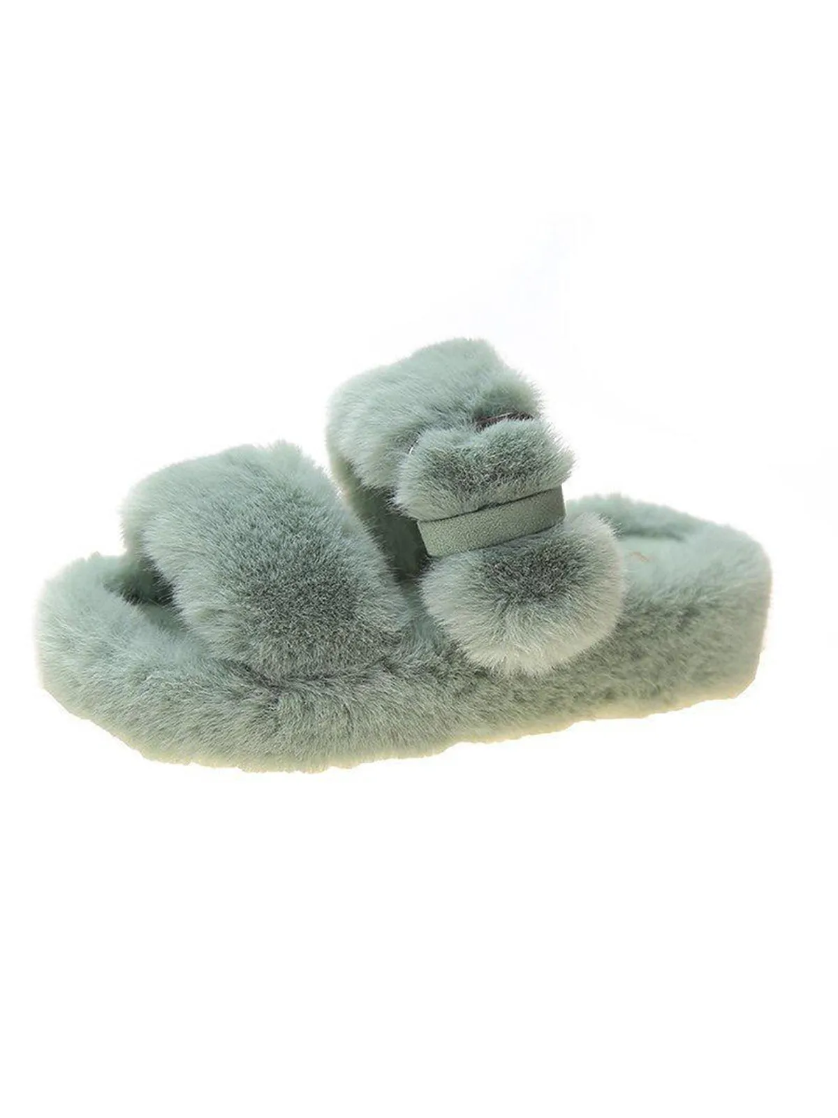 Comfy Fluffy Buckle Slippers 2021