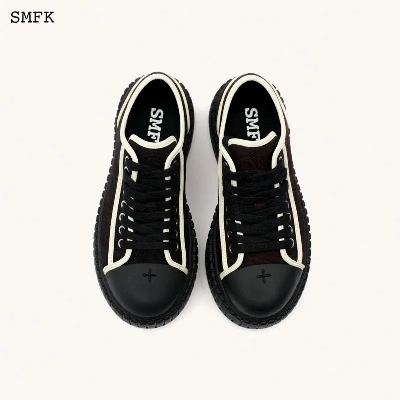 Compass  Rove Skater Shoes Black And White