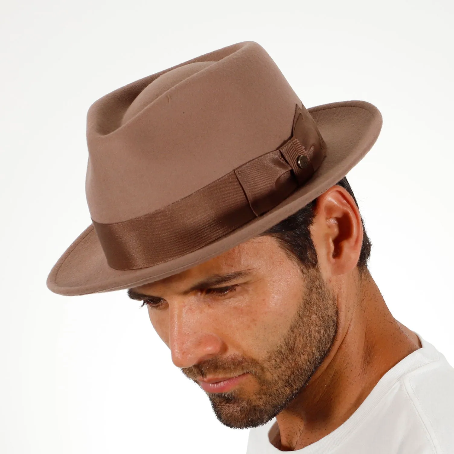 Compass - Walrus Hat Diamond Crown Wool Felt Fedora Hat