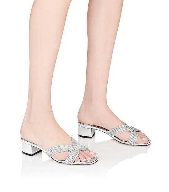 Crystal Muse Sandal 35 Silver