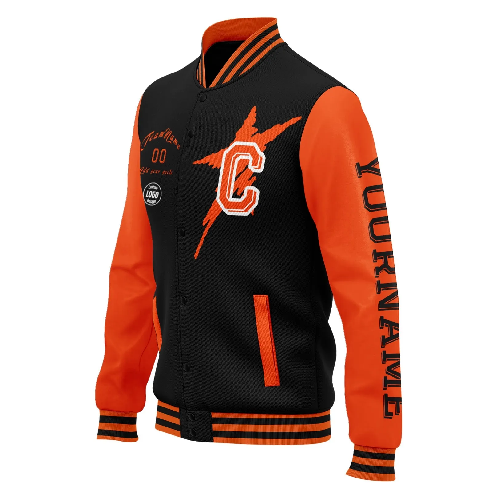 Custom Black Orange Cincinnati Jacket and Sports Shoes Combo Offer Personalized Combo ZH-D020294-6