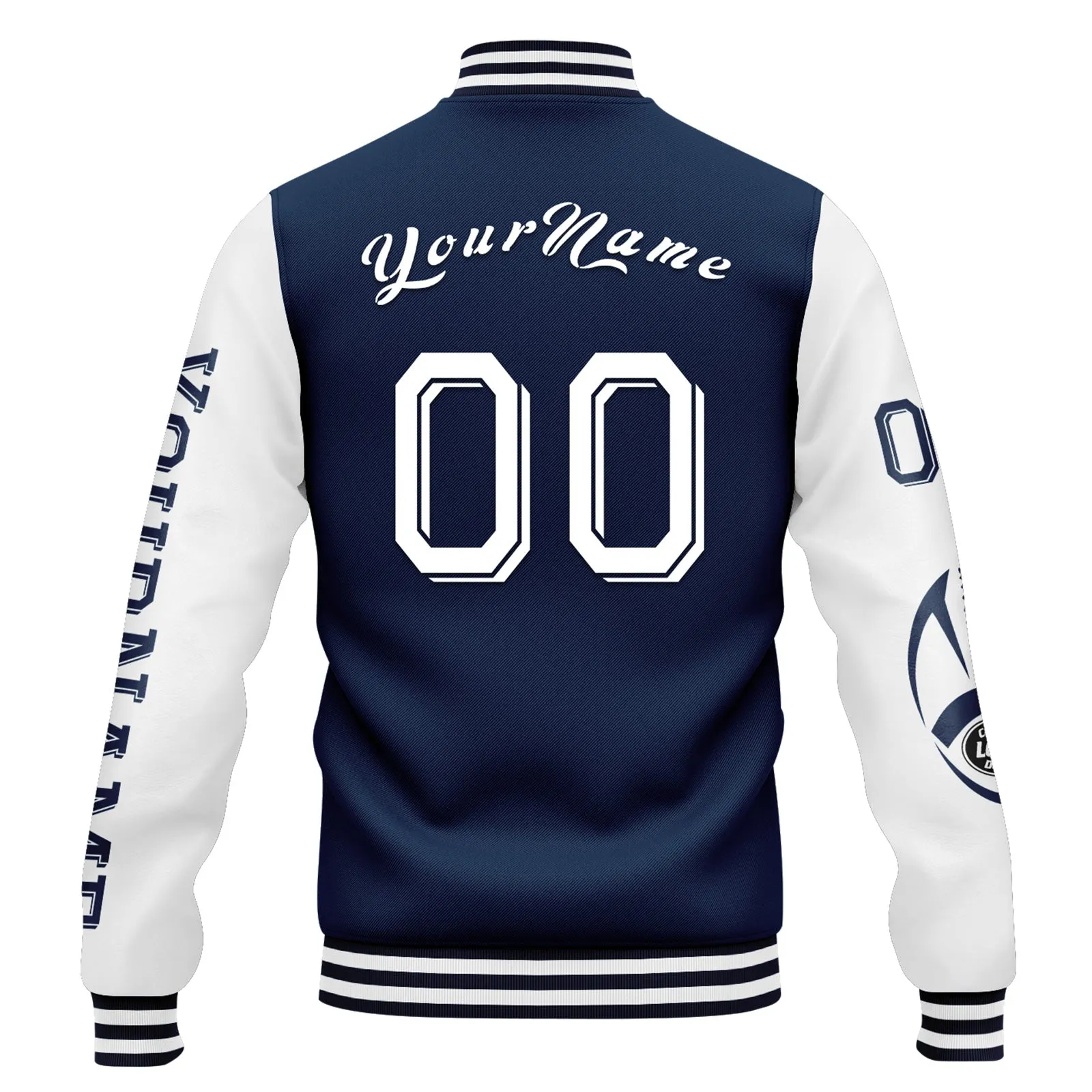 Custom Blue White Dallas Jacket and Sports Shoes Combo Offer Personalized Combo ZH-D020294-9