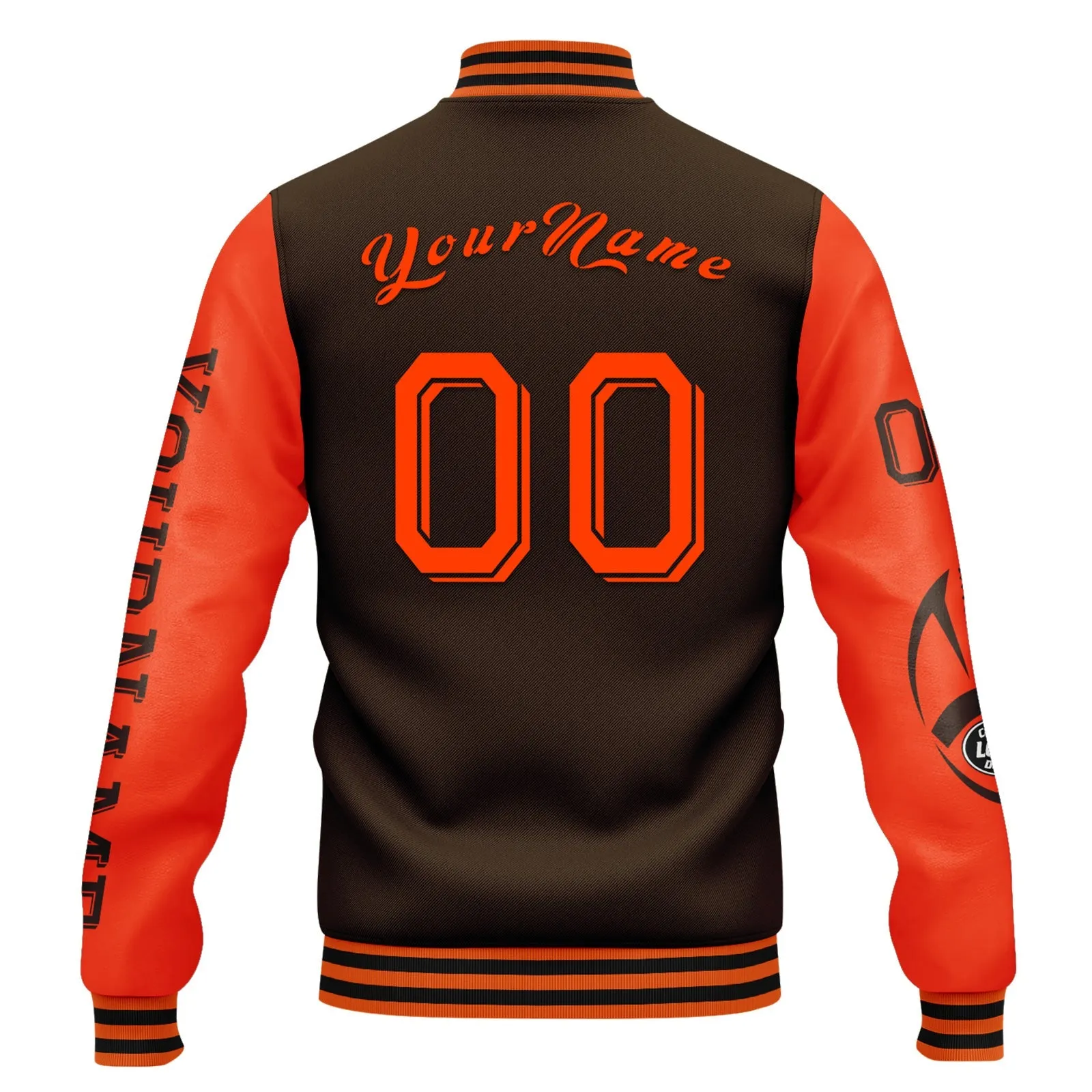 Custom Brown Orange Cleveland Jacket and Sports Shoes Combo Offer Personalized Combo ZH-D020294-8