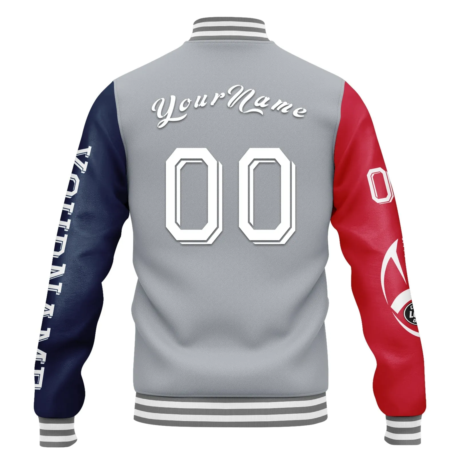 Custom Gray Red Blue New England Jacket and Sports Shoes Combo Offer Personalized Combo ZH-D020294-26