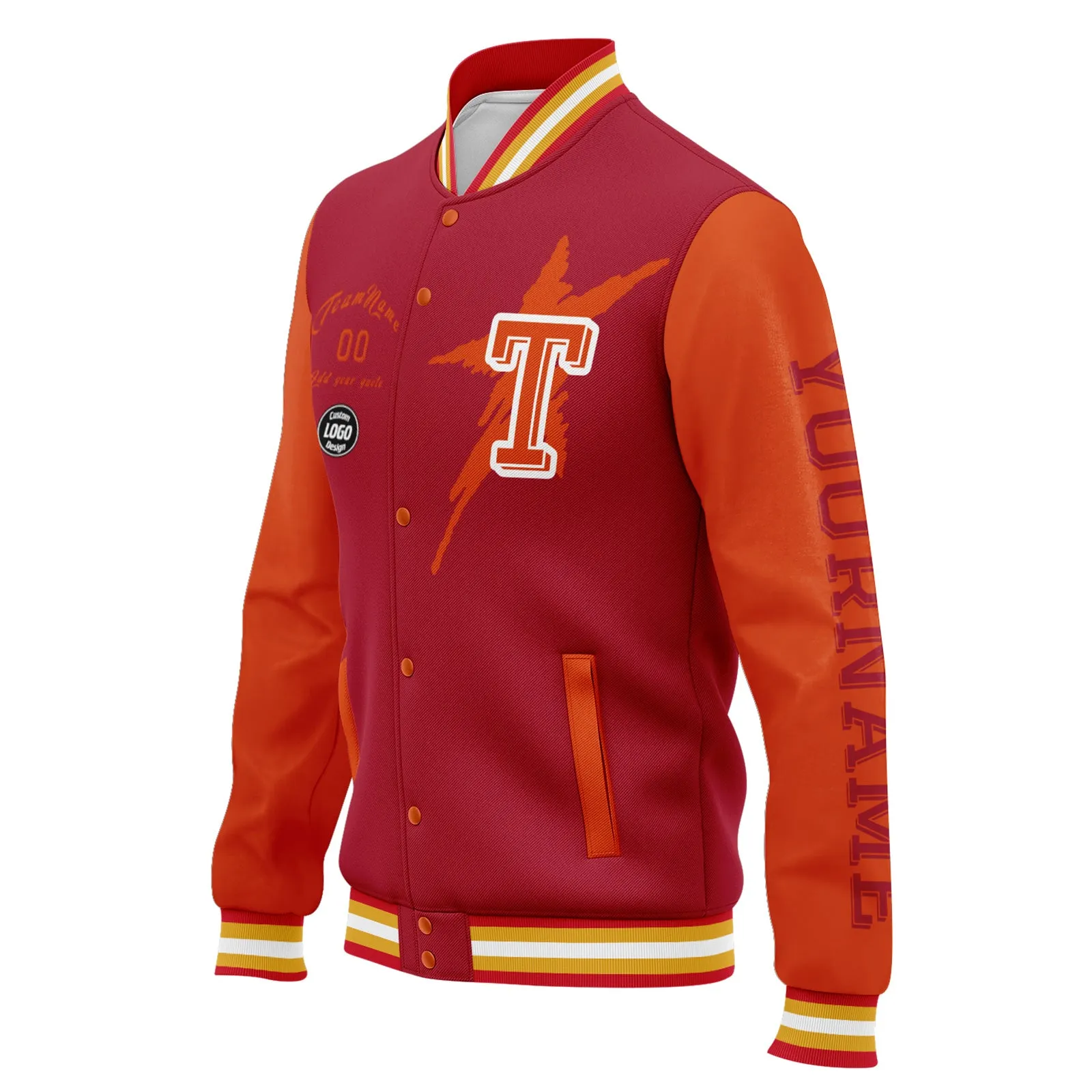 Custom Red Orange Tampa Bay Jacket and Sports Shoes Combo Offer Personalized Combo ZH-D020294-29