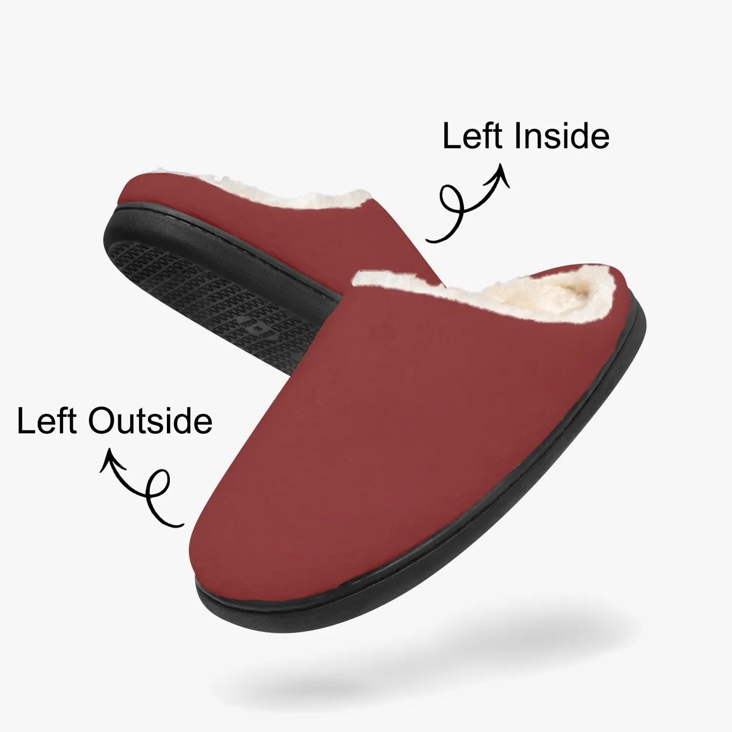 Dark Red | Fluffy Bedroom Slippers